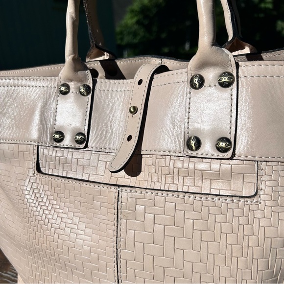 Patricia Nash Emilion Wavy Leather Woven Embossed Tote - Picture 2 of 6
